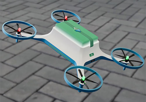 Design Awards Winner - Liang Jianing - AeroMed - Emergency AED  Delivery Drone