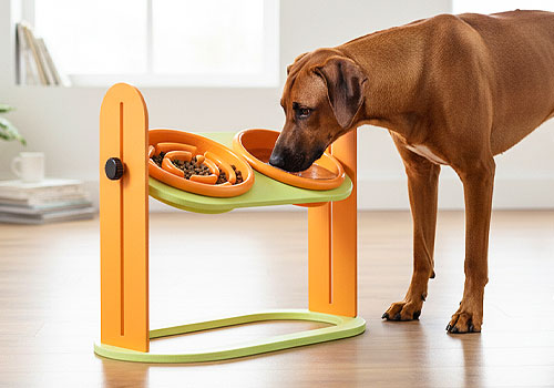 Design Awards Winner - Kyung-seo Yoo - Sloddy: Slow feeder dog bowl with adjustable stand