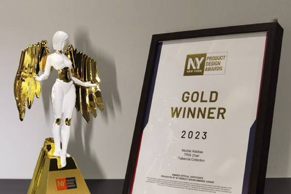 NY Product Design Awards News - I’m delighted to announce that my chair (TR05) from the (TRABECULA) Collection has won GOLD Award!